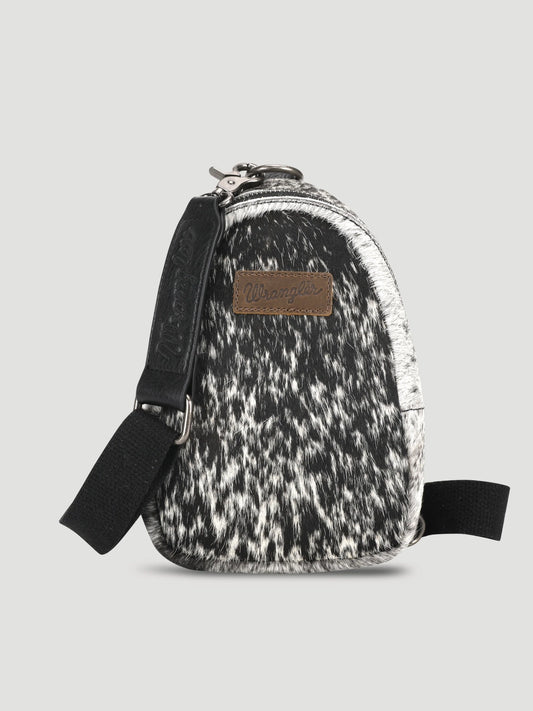 Wrangler Cowhide Crossbody Bag Black