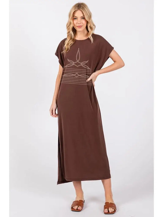 Cowboy Boot Stitch Dress