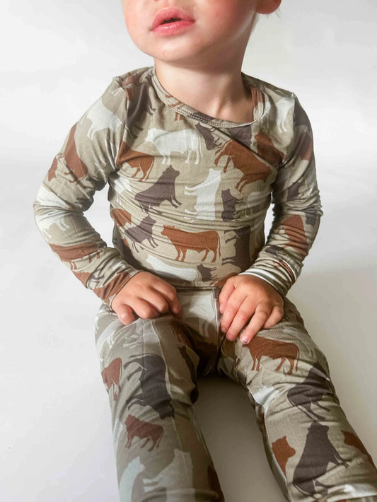 Bamboo Cow Camo Pajamas