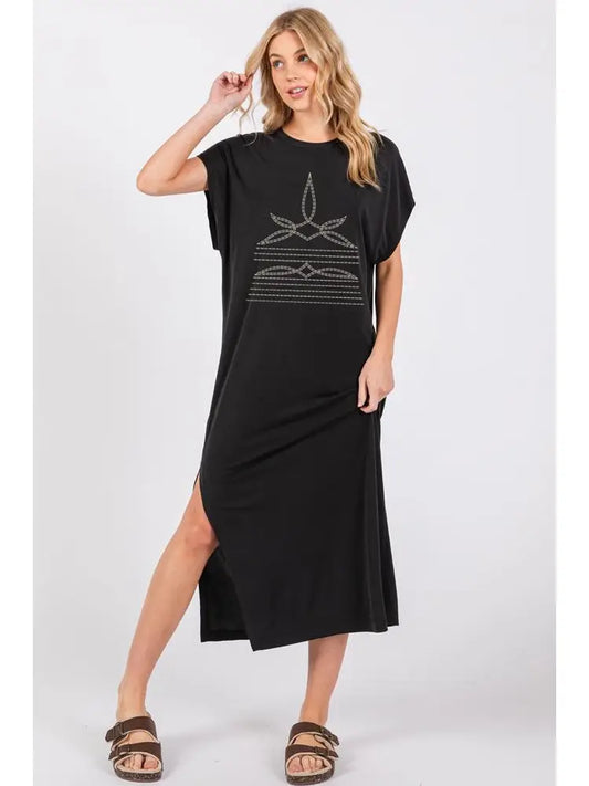 Cowboy Boot Stitch Dress